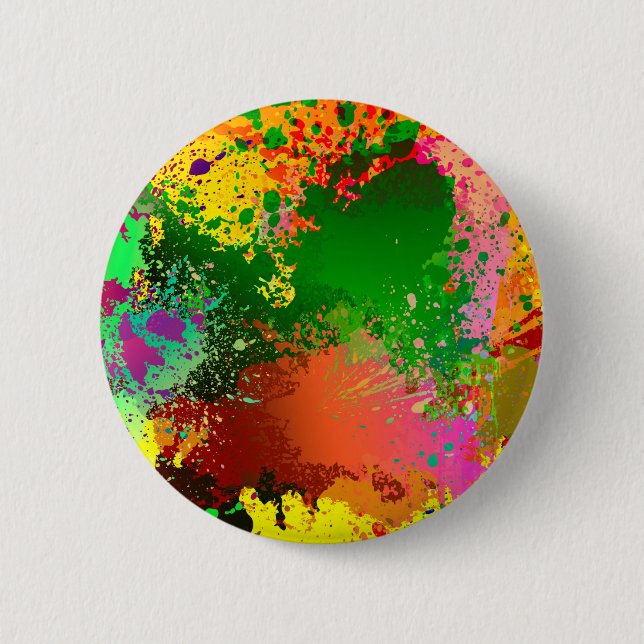 Chapa Redonda De 5 Cm Paint Splatter (Anverso)