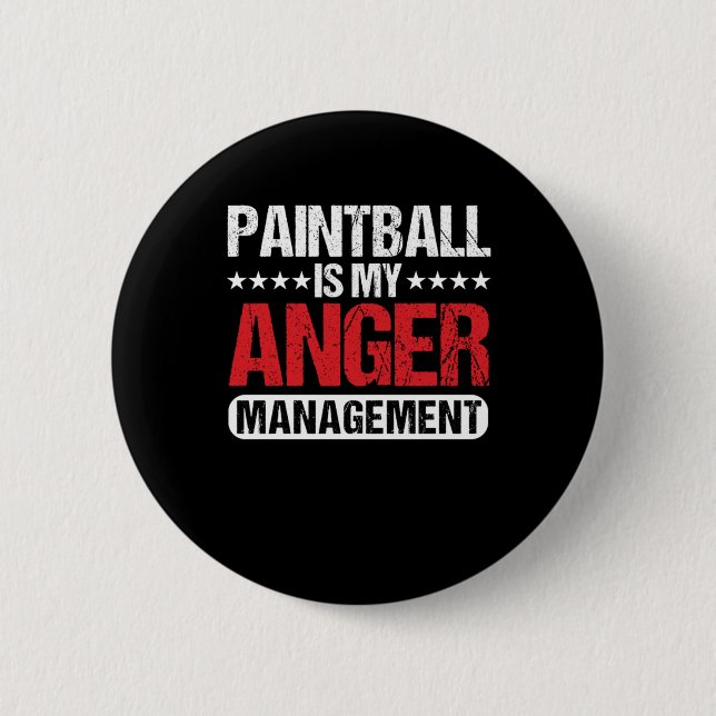 Chapa Redonda De 5 Cm Paintball Es Mi Anger Management Paintball Marker (Anverso)