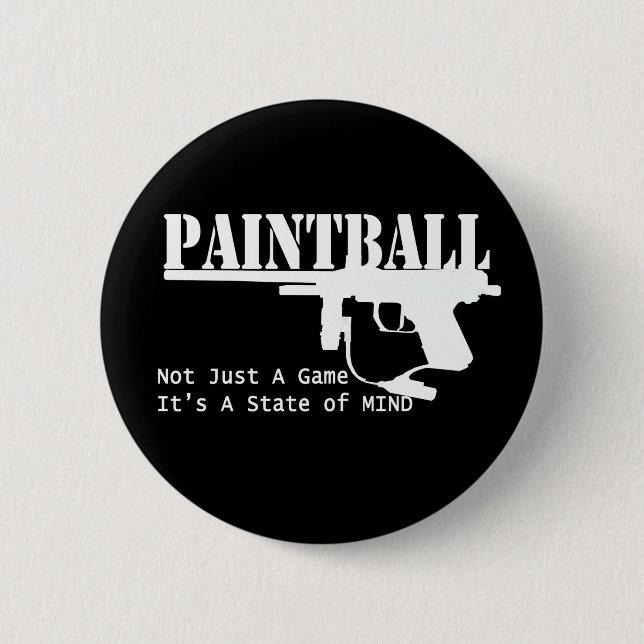 Chapa Redonda De 5 Cm Paintball State of Mind (Anverso)