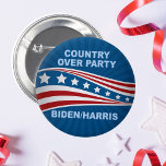 Chapa Redonda De 5 Cm País sobre Fiesta Biden Harris<br><div class="desc">Instar a los republicanos a votar por Joe Biden y Kamala Harris poniendo a su país por encima de su fiesta político. Vota azul para salvar a Estados Unidos en las elecciones de 2020.</div>