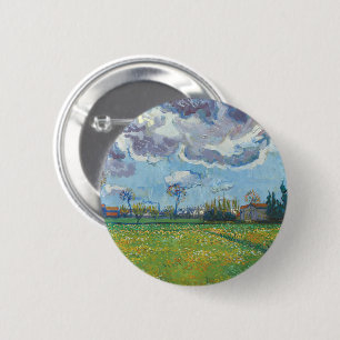 Chapa Redonda De 5 Cm Paisaje bajo la tormenta Sky Vincent Gogh