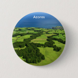 Chapa Redonda De 5 Cm Paisaje de Azores