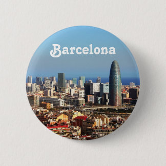 Chapa Redonda De 5 Cm Paisaje urbano de Barcelona