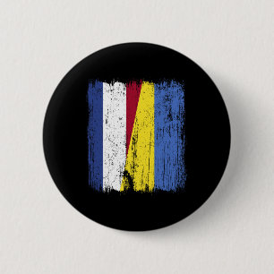 Chapa Redonda De 5 Cm Países Bajos Ucrania Media Bandera Holandesa Ucran