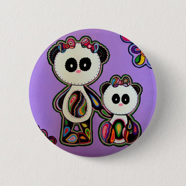 CHAPA REDONDA DE 5 CM PAISLEYPANDAS (Anverso)