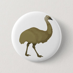 Chapa Redonda De 5 Cm Pájaro australiano del Emu