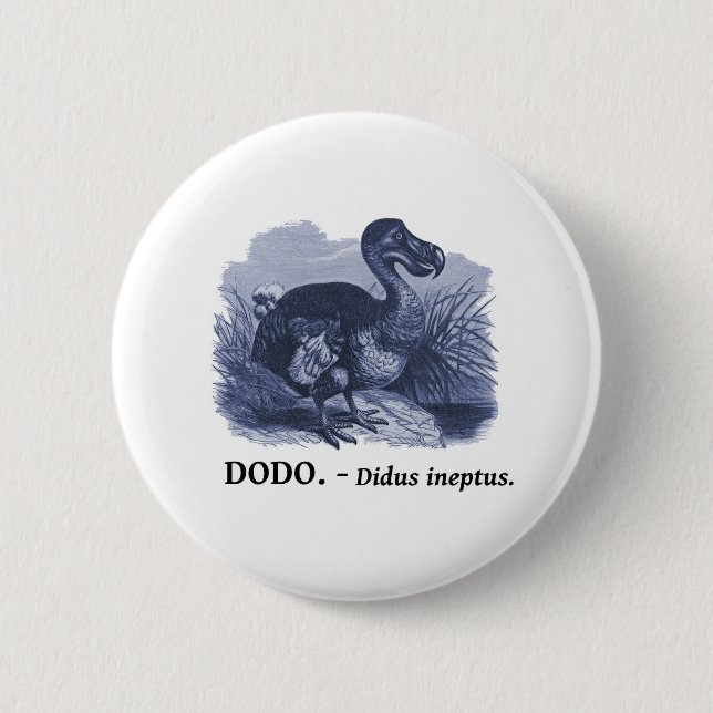 Chapa Redonda De 5 Cm Pájaro del Dodo (ineptus de Didus) (Anverso)