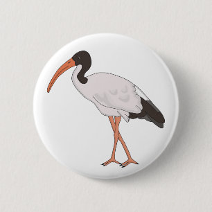 Chapa Redonda De 5 Cm Pájaro Ibis Bin Chicken