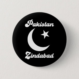 Chapa Redonda De 5 Cm Pakistán 2023: Zindabyd muere bandera paquistaní p