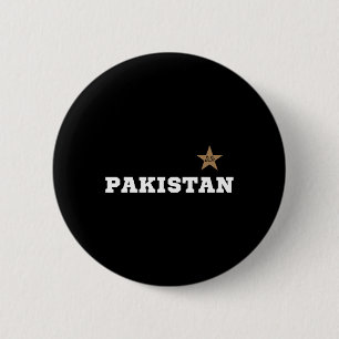 Chapa Redonda De 5 Cm Pakistán Bandera de Pakistán Estrella Cricket Homb