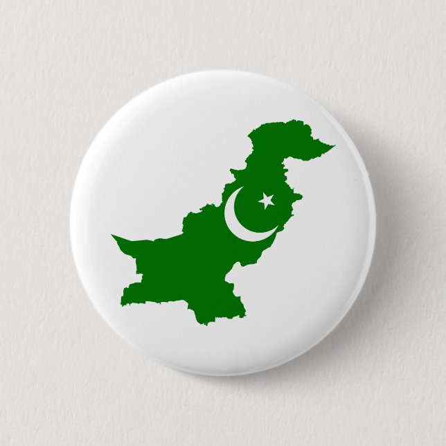 Chapa Redonda De 5 Cm Pakistan Map (Anverso)
