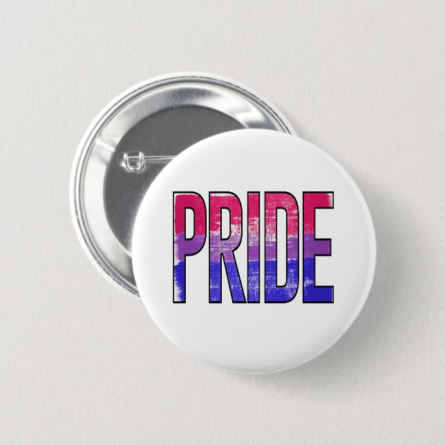 Chapa Redonda De 5 Cm Palabra de Orgullo Bisexual (Anverso y reverso)