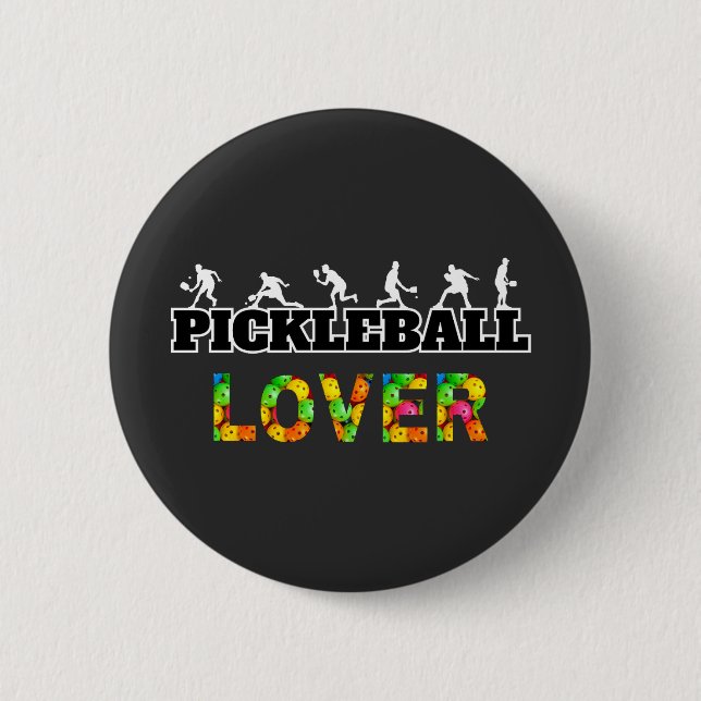 Chapa Redonda De 5 Cm Palabra de pellebol Silhouettes masculino Lover Ba (Anverso)