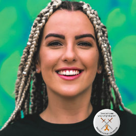 Chapa Redonda De 5 Cm Palabras de cinta naranja Sensibilización sobre es