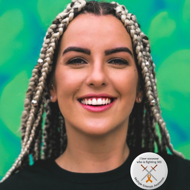 Chapa Redonda De 5 Cm Palabras de cinta naranja Sensibilización sobre es (Subido por el creador)