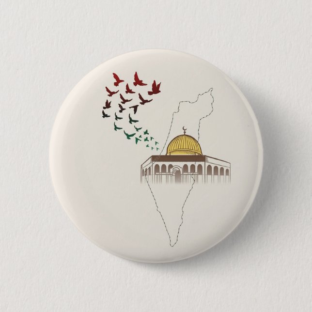 CHAPA REDONDA DE 5 CM PALESTINA LIBRE (Anverso)
