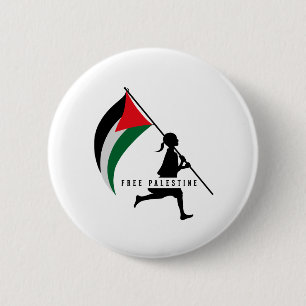 Chapa Redonda De 5 Cm Palestina libre