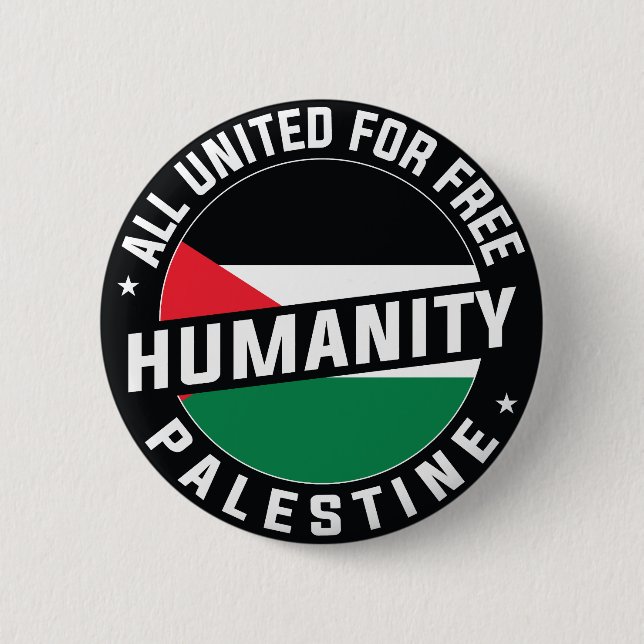 Chapa Redonda De 5 Cm Palestina Libre (Anverso)