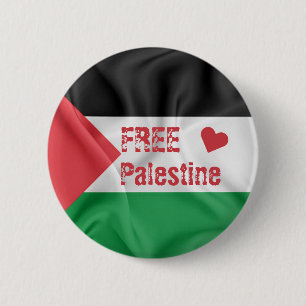 Chapa Redonda De 5 Cm Palestina libre