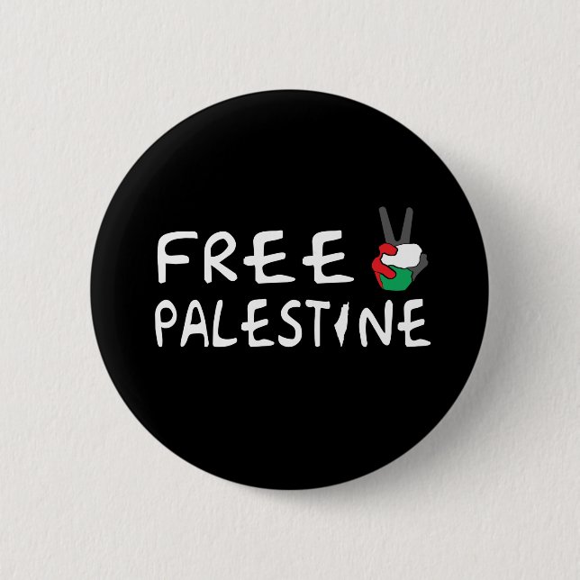 Chapa Redonda De 5 Cm Palestina Libre (Anverso)