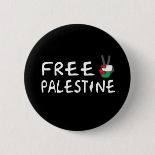 Chapa Redonda De 5 Cm Palestina Libre