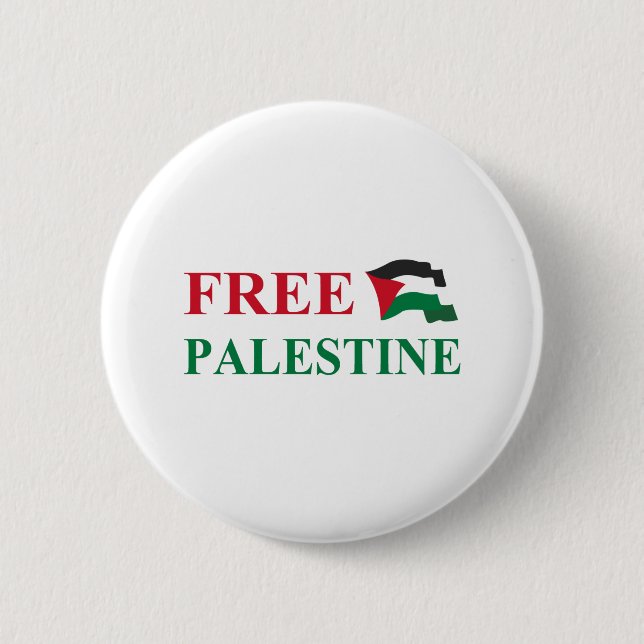 Chapa Redonda De 5 Cm palestina libre #2 (Anverso)