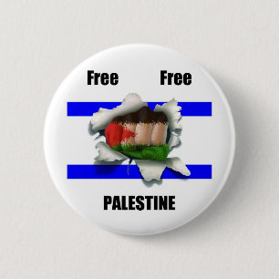 Chapa Redonda De 5 Cm Palestina libre libre