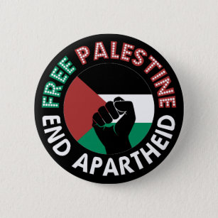 Chapa Redonda De 5 Cm Palestina Libre pone fin a la bandera del Aparthei