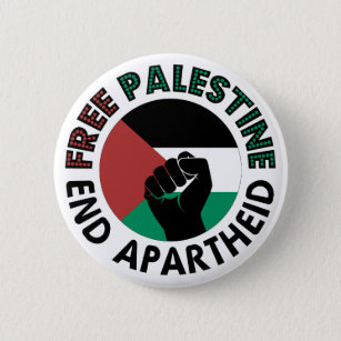 Chapa Redonda De 5 Cm Palestina Libre pone fin al apartheid bandera pale