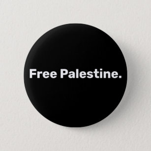 Chapa Redonda De 5 Cm Palestina Libre texto simple apoyando Gaza