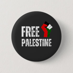 Chapa Redonda De 5 Cm PALESTINA manos libres, bandera palestina