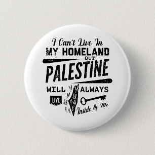 Chapa Redonda De 5 Cm Palestina siempre vivirá dentro de mí-blk