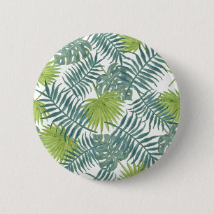Chapa Redonda De 5 Cm Palm Tree Fronds Pintando Hawaian
