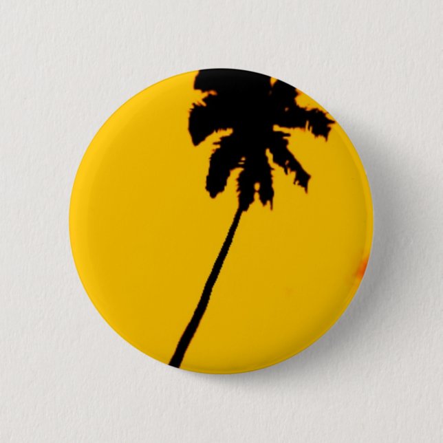 Chapa Redonda De 5 Cm Palm Tree tropical (Anverso)