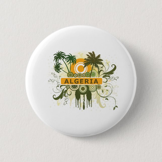 Chapa Redonda De 5 Cm Palmera Argelia (Anverso)