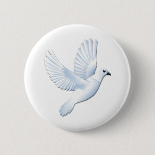Chapa Redonda De 5 Cm Paloma