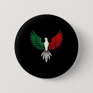 Chapa Redonda De 5 Cm Paloma Patriótica de la Bandera Mexicana Hermosa P
