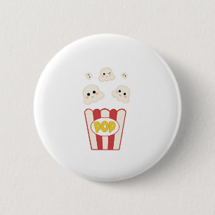 Chapa Redonda De 5 Cm Palomitas lindas de Kawaii