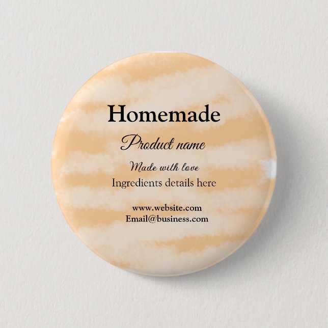 Chapa Redonda De 5 Cm Panadería casera hecha con sitio web de texto para (Anverso)