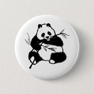 Chapa Redonda De 5 Cm Panda