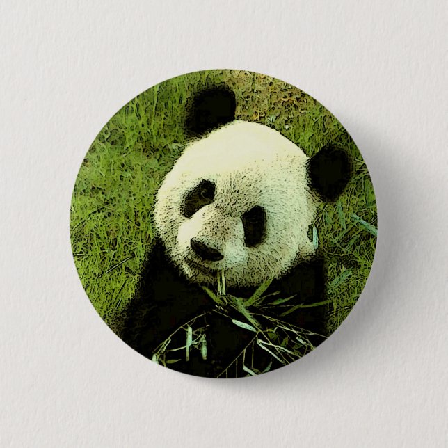 Chapa Redonda De 5 Cm Panda (Anverso)