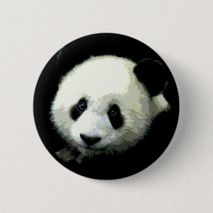 Chapa Redonda De 5 Cm Panda Bear