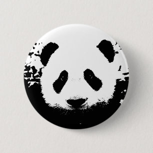 Chapa Redonda De 5 Cm Panda Bear