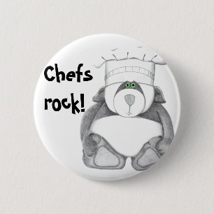 Chapa Redonda De 5 Cm Panda Bear Chef Picture