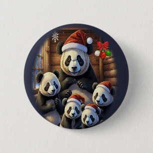 Chapa Redonda De 5 Cm Panda Bears