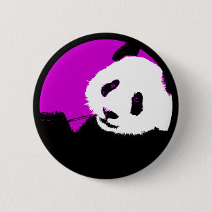Chapa Redonda De 5 Cm panda. círculo de personalizable de color.