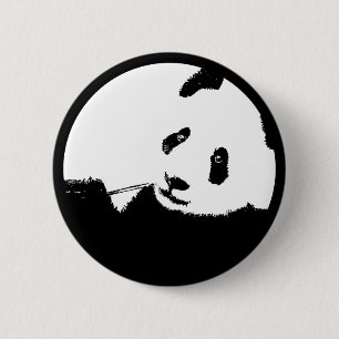 Chapa Redonda De 5 Cm panda. círculo de personalizable de color.