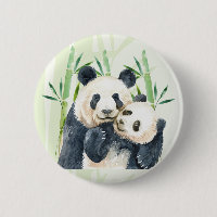 Panda color agua rompe con mamá y bebé en Bambú