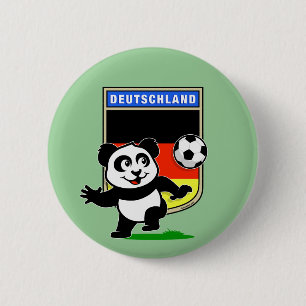 Chapa Redonda De 5 Cm Panda del fútbol de Alemania