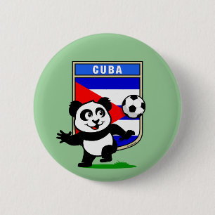 Chapa Redonda De 5 Cm Panda del fútbol de Cuba